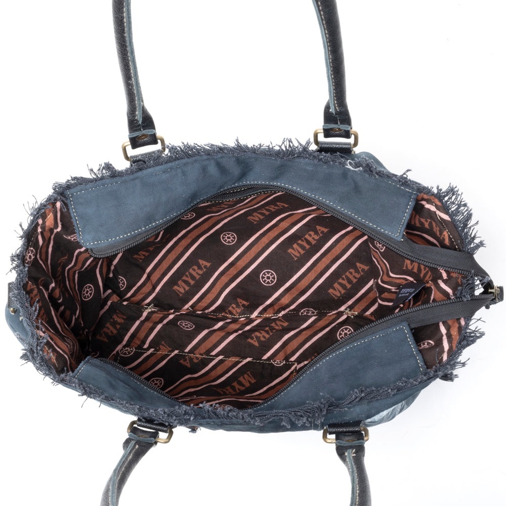 Myra Bag Coastal Steel Upcycled Tote Shoulder Purse NEW Black - Picture 5 of 9